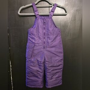 London Fog Purple Kids Ski Bib Overalls Size 2T- Excellent Condition